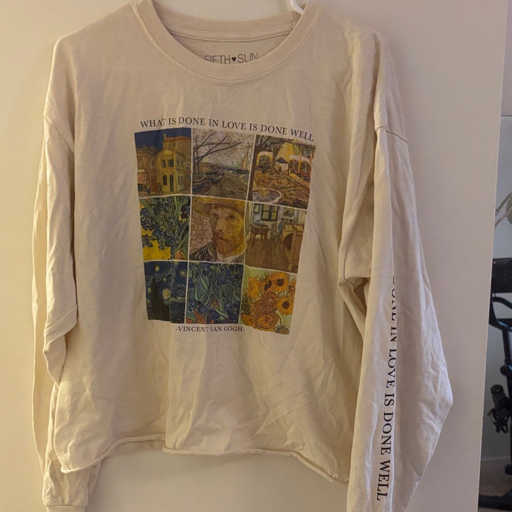 Cream graphic tee